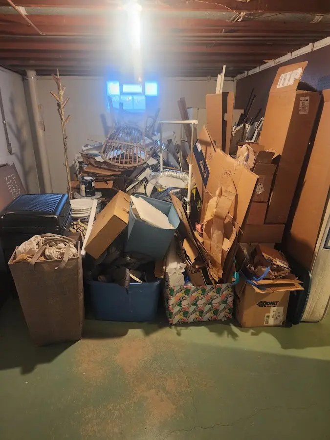 Roll-off dumpster container at job site for Concrete Dumpster Rental in Baxter Springs